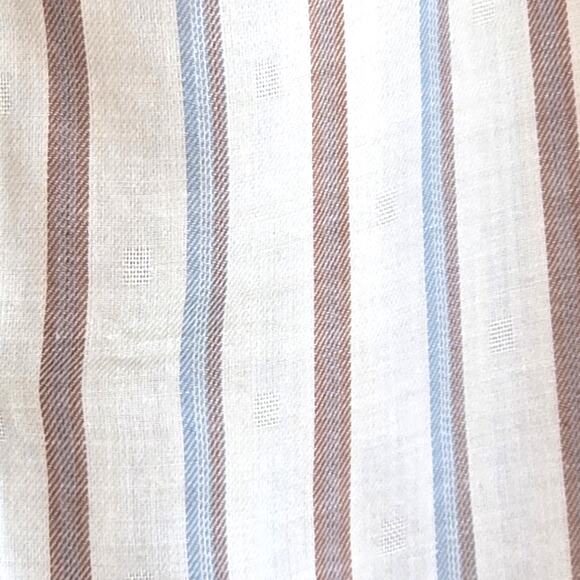 70's/80's Style Kori Blue and Brown Striped  Button Down Size S - Picture 6 of 10
